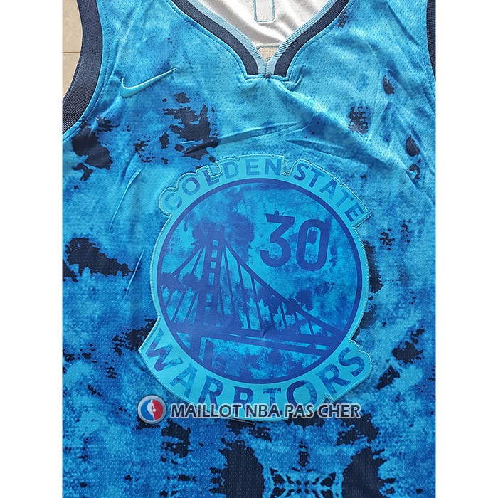 Maillot Golden State Warriors Stephen Curry NO 30 Select Series 2023 Bleu